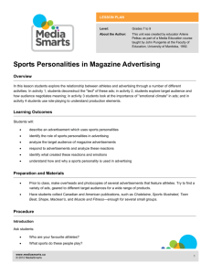 Sports Personalities in Magazine Advertising