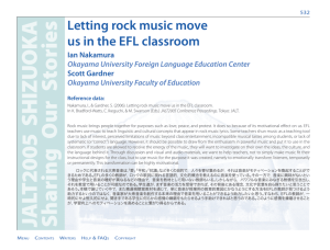 Letting Rock Music Move Us in the EFL Classroom