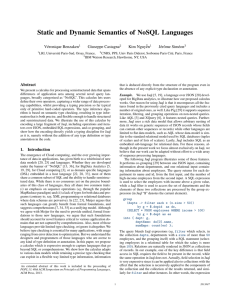 Static and Dynamic Semantics of NoSQL Languages