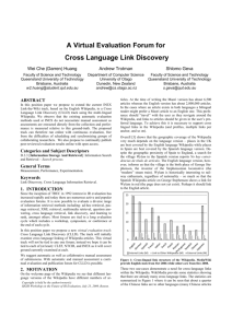 A Virtual Evaluation Forum for Cross Language Link Discovery