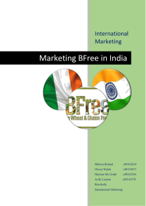 Marketing BFree in India