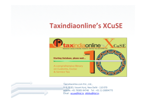 Taxindiaonline's XCuSE