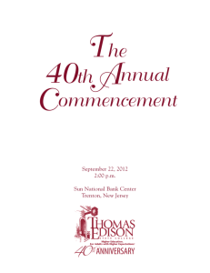 2012 Commencement Program - Thomas Edison State University