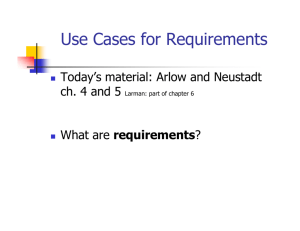 Use Cases for Requirements