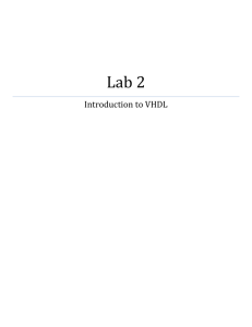 Lab 2 – Introduction to VHDL