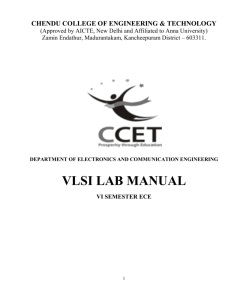 vlsi lab manual - Chendu College of Engineering & Technology