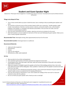 Student and Guest Speaker Night