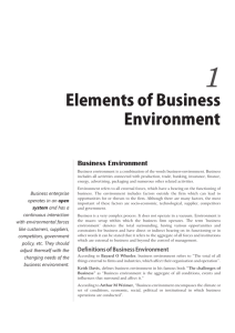 Elements of Business Environment