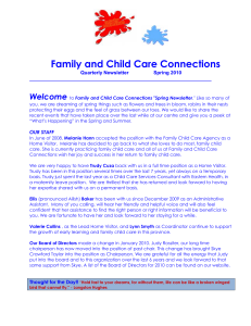 Family and Child Care Connections "Spring Newsletter