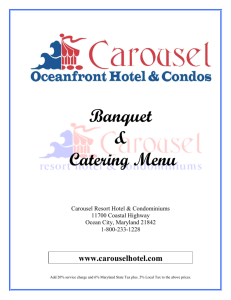 Banquet Menu - The Carousel Resort Hotel and Condominiums