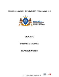 grade 12 business studies learner notes