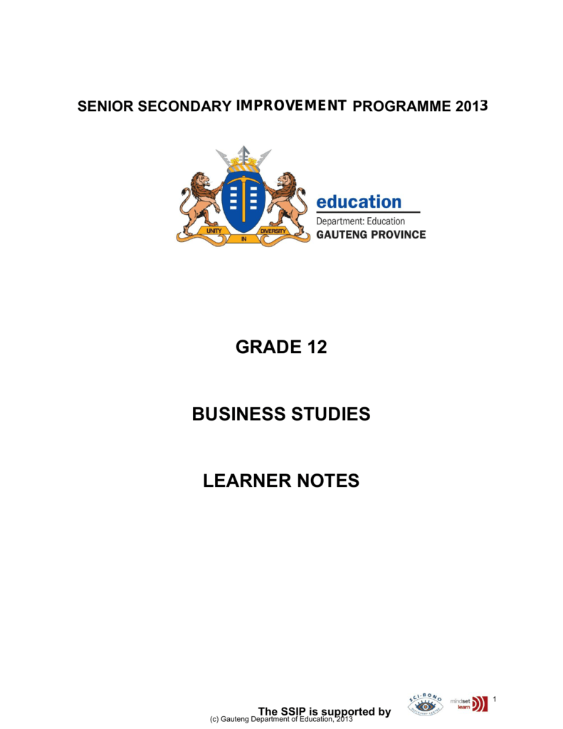 business studies case study grade 12 2023