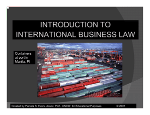 introduction to international business law