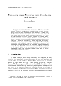Comparing Social Networks: Size, Density, and Local Structure