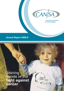 Integrated Report - The Cancer Association of South Africa