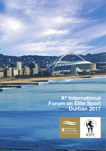 Durban Forum Bid Document - Association of Sport Performance