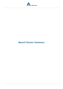 Board Charter Summary