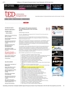 tED magazine Recognizes Industry's Young Professionals in 2013