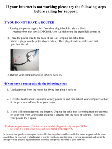 If your Internet is not working please try the following steps before