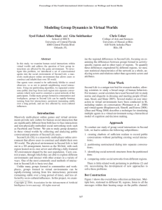 Modeling Group Dynamics in Virtual Worlds