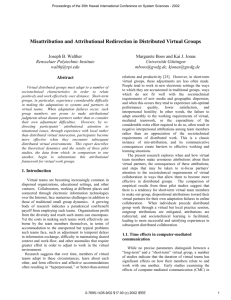 Misattribution and Attributional Redirection in Distributed Virtual