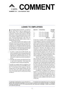 Loans to Employees - Assante Wealth Management