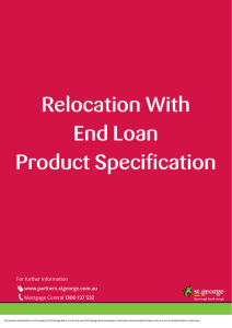 Relocation With End Loan Product Specification