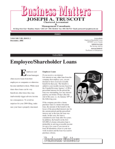 Employee/Shareholder Loans