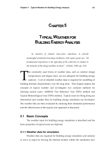 chapter 5 typical weather for building energy analysis
