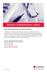 Bachelor of Mathematics: update