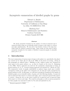 Asymptotic enumeration of labelled graphs by genus