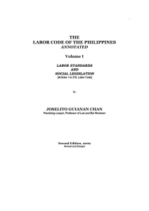the labor code of the philippines - Chan Robles and Associates Law