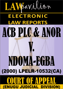 AFRICAN CONTINENTAL BANK PLC & ANOR V. VICTOR NDOMA