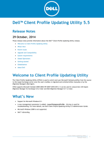 Dell Client Profile Updating Utility - Release Notes