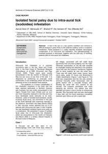 Isolated facial palsy due to intra-aural tick (ixodoidea) infestation