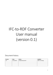 IFC-to-RDF Converter User manual (version 0.1)