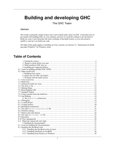 Building and developing GHC
