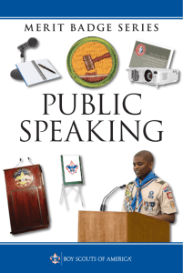 public speaking - Boy Scouts of America