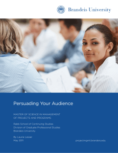 Persuading Your Audience