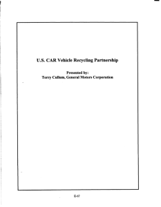 US Car Vehicle Recycling Partnership