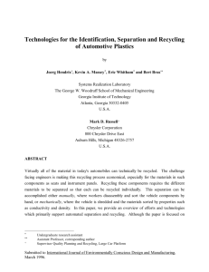 Technologies for the Identification, Separation and Recycling of