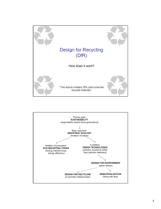 Design for Recycling (DfR)