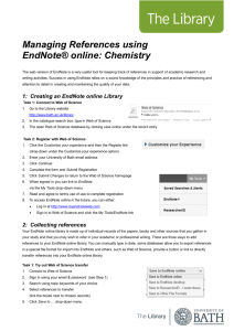Managing References using EndNote® online