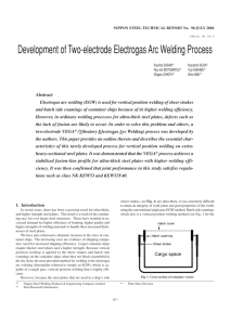 Development of Two-electrode Electrogas Arc Welding Process