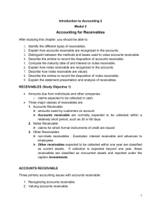 Chapter 8 Reporting And Analyzing Receivables