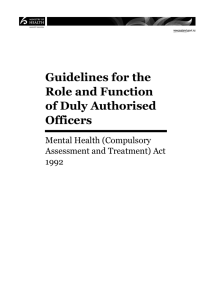 Guidelines for the Role and Function of Duly Authorised Officers (pdf