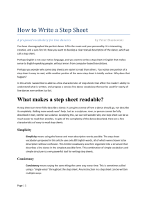 How to Write a Step Sheet2