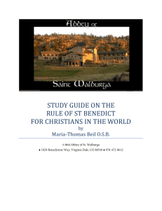 Rule of St. Benedict Study Guide for Oblates