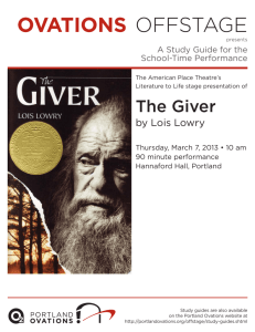 "The Giver" Study Guide