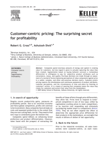 Customer-centric pricing: The surprising secret for